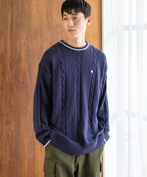 POLO BCS(ポロ ビーシーエス)の「【POLO BCS(ポロ・ビーシーエス)】コラボニットプルオーバー(ニット/セーター・メンズ・オフホワイト/ネイビー・LARGE/MEDIUM)」の14枚目の写真