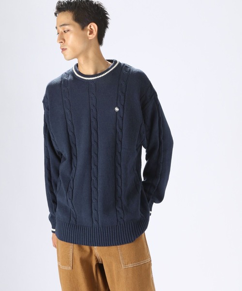 POLO BCS(ポロ ビーシーエス)の「【POLO BCS(ポロ・ビーシーエス)】コラボニットプルオーバー(ニット/セーター・メンズ・オフホワイト/ネイビー・LARGE/MEDIUM)」の18枚目の写真
