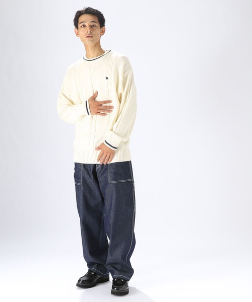 POLO BCS(ポロ ビーシーエス)の「【POLO BCS(ポロ・ビーシーエス)】コラボニットプルオーバー(ニット/セーター・メンズ・オフホワイト/ネイビー・LARGE/MEDIUM)」の19枚目の写真