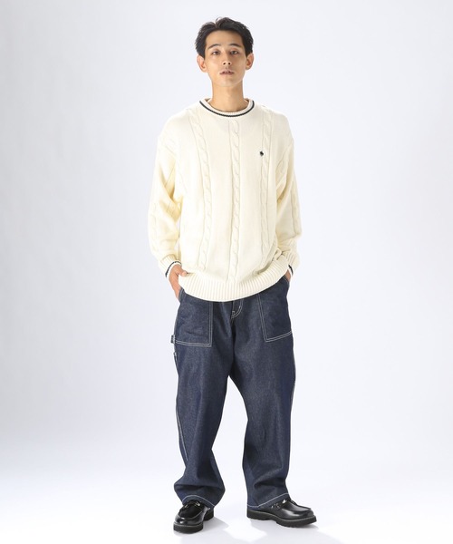 POLO BCS(ポロ ビーシーエス)の「【POLO BCS(ポロ・ビーシーエス)】コラボニットプルオーバー(ニット/セーター・メンズ・オフホワイト/ネイビー・LARGE/MEDIUM)」の20枚目の写真