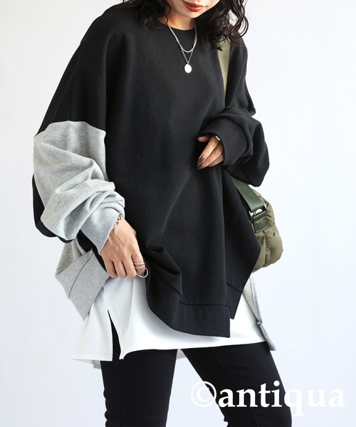 antiqua（アンティカ）の「レイヤードキャミソール（キャミソール・レディース・ブラック/ホワイト・FREE）」の4枚目の写真