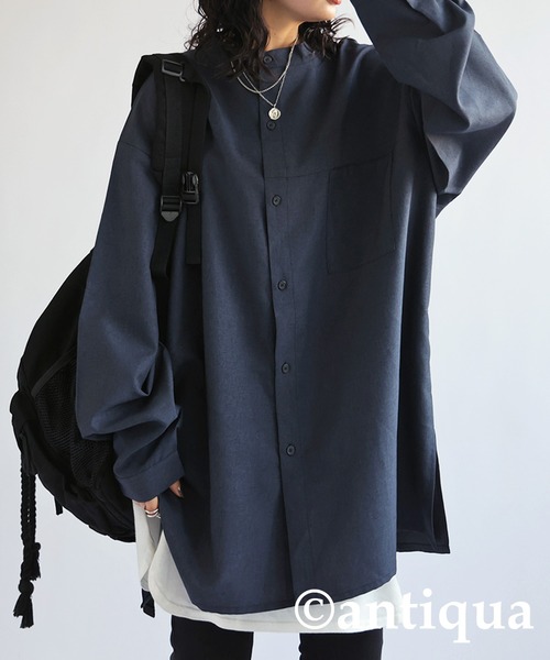 antiqua（アンティカ）の「レイヤードキャミソール（キャミソール・レディース・ブラック/ホワイト・FREE）」の8枚目の写真