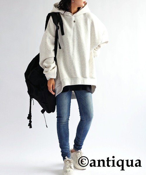 antiqua（アンティカ）の「レイヤードキャミソール（キャミソール・レディース・ブラック/ホワイト・FREE）」の13枚目の写真