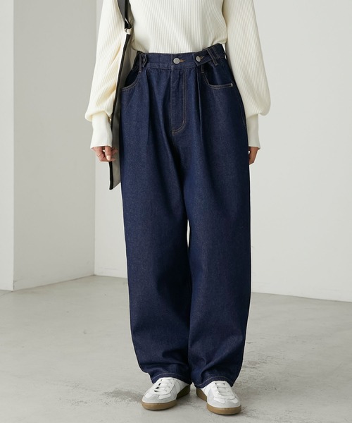 極美品】 フォクシーニューヨーク デニム ガウチョパンツ S パンツ