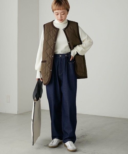 forksy.(フォルクシー)の「【forksy.】ウエスト調整ボタンデニムパンツ(デニムパンツ・レディース・ダークグレー/ネイビー/ブルー・FREE)」の19枚目の写真