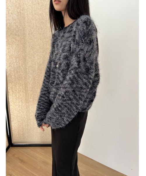 Didot.showroom（ディドット ショールーム）の「マーブル シャギーニット（ニット/セーター・レディース・ブラック/グレー/ブルー・FREE）」の8枚目の写真