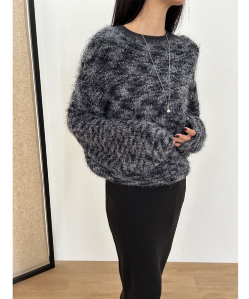 Didot.showroom（ディドット ショールーム）の「マーブル シャギーニット（ニット/セーター・レディース・ブラック/グレー/ブルー・FREE）」の16枚目の写真