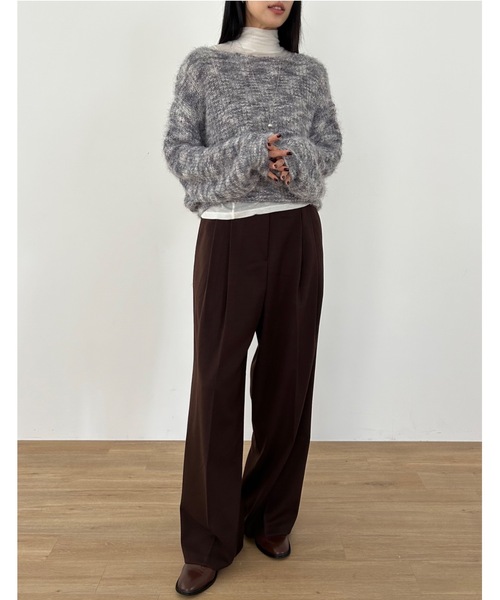 Didot.showroom（ディドット ショールーム）の「マーブル シャギーニット（ニット/セーター・レディース・ブラック/グレー/ブルー・FREE）」の17枚目の写真