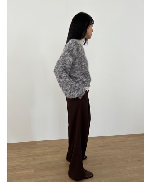 Didot.showroom（ディドット ショールーム）の「マーブル シャギーニット（ニット/セーター・レディース・ブラック/グレー/ブルー・FREE）」の5枚目の写真