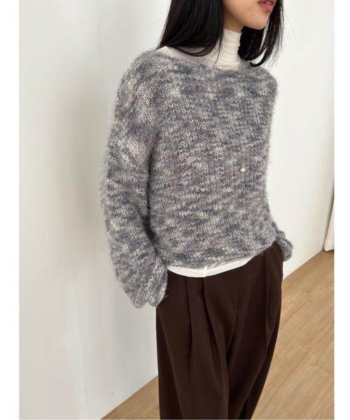 Didot.showroom（ディドット ショールーム）の「マーブル シャギーニット（ニット/セーター・レディース・ブラック/グレー/ブルー・FREE）」の10枚目の写真