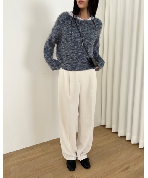 Didot.showroom（ディドット ショールーム）の「マーブル シャギーニット（ニット/セーター・レディース・ブラック/グレー/ブルー・FREE）」の11枚目の写真