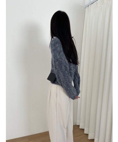 Didot.showroom（ディドット ショールーム）の「マーブル シャギーニット（ニット/セーター・レディース・ブラック/グレー/ブルー・FREE）」の19枚目の写真