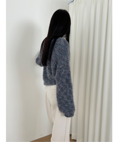 Didot.showroom（ディドット ショールーム）の「マーブル シャギーニット（ニット/セーター・レディース・ブラック/グレー/ブルー・FREE）」の22枚目の写真
