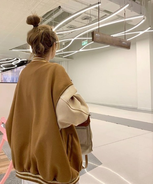 SHEENA（シーナ）の「ワンポイントロゴスウェットスタジャン（スタジャン・レディース・ブラック/キャメル・M）」の18枚目の写真