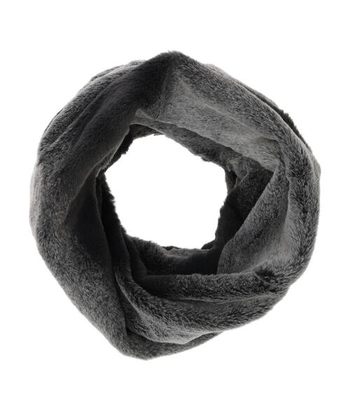 earth music&ecology（アースミュージックアンドエコロジー）の「ファースヌード（ストール/ショール・レディース・ライトベージュ/ブラック・FREE）」の10枚目の写真