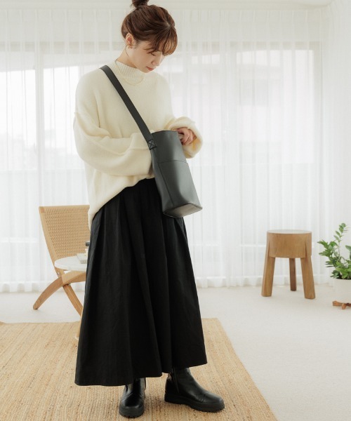 flower(フラワー)の「スムースタートルニット(ニット/セーター・レディース・ピンク/ホワイト・FREE)」の11枚目の写真