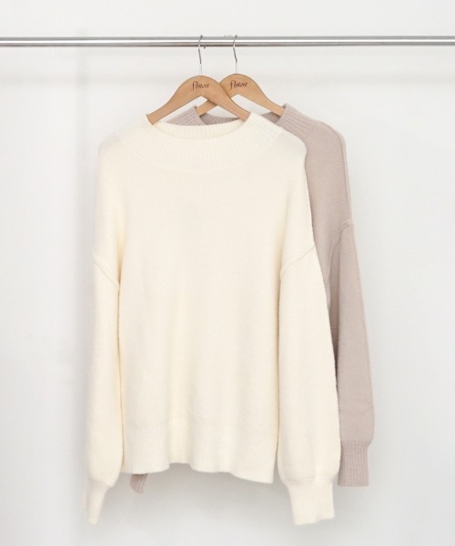 flower(フラワー)の「スムースタートルニット(ニット/セーター・レディース・ピンク/ホワイト・FREE)」の19枚目の写真