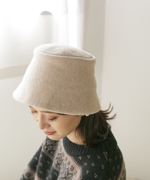 URBAN RESEARCH DOORS（アーバンリサーチドアーズ）の「ウールバケットハット（ハット・レディース・グレー系その他/ベージュ系その他・-）」の3枚目の写真