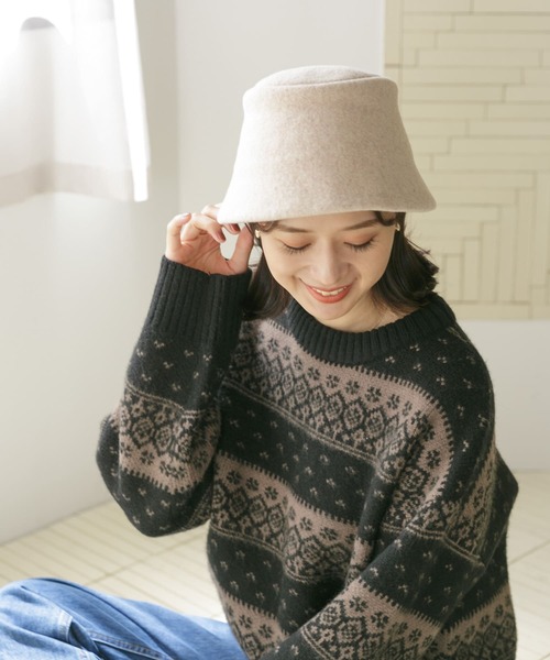 URBAN RESEARCH DOORS（アーバンリサーチドアーズ）の「ウールバケットハット（ハット・レディース・グレー系その他/ベージュ系その他・-）」の4枚目の写真