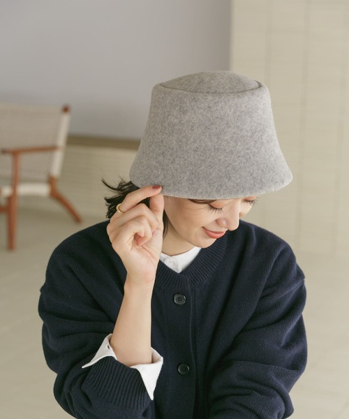 URBAN RESEARCH DOORS（アーバンリサーチドアーズ）の「ウールバケットハット（ハット・レディース・グレー系その他/ベージュ系その他・-）」の5枚目の写真