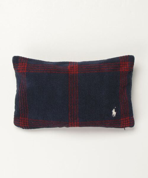 【POLO RALPH LAUREN】クッションカバー/ベロア/刺繍/ロゴ/新品 RALPH LAUREN ラルフローレン クッションカバー 刺繍ロゴ 未使用品