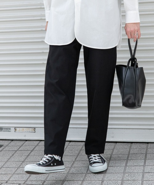 FORK&SPOON（フォークアンドスプーン）の「FORK&SPOON　裏起毛ストレッチイージーパンツ（その他パンツ・レディース・ブラック/ネイビー/モカ・1/2）」の2枚目の写真