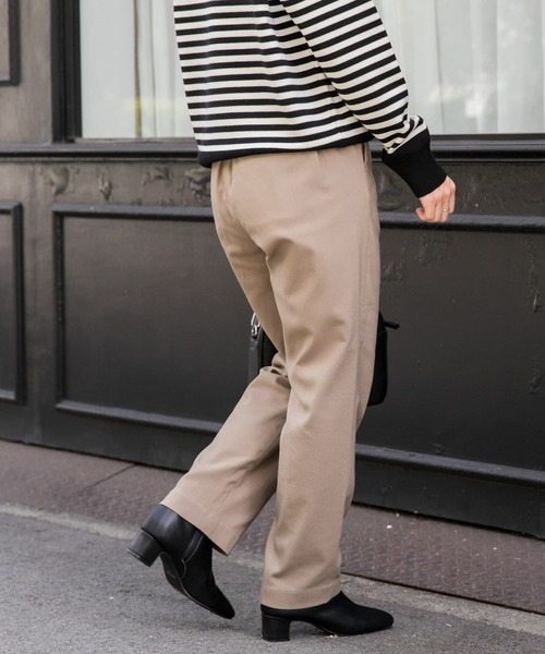 FORK&SPOON（フォークアンドスプーン）の「FORK&SPOON　裏起毛ストレッチイージーパンツ（その他パンツ・レディース・ブラック/ネイビー/モカ・1/2）」の4枚目の写真