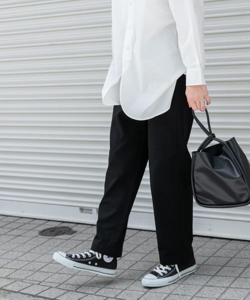 FORK&SPOON（フォークアンドスプーン）の「FORK&SPOON　裏起毛ストレッチイージーパンツ（その他パンツ・レディース・ブラック/ネイビー/モカ・1/2）」の9枚目の写真