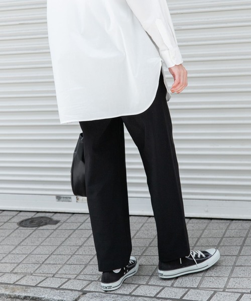 FORK&SPOON（フォークアンドスプーン）の「FORK&SPOON　裏起毛ストレッチイージーパンツ（その他パンツ・レディース・ブラック/ネイビー/モカ・1/2）」の10枚目の写真