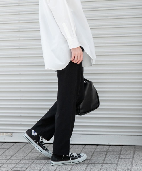 FORK&SPOON（フォークアンドスプーン）の「FORK&SPOON　裏起毛ストレッチイージーパンツ（その他パンツ・レディース・ブラック/ネイビー/モカ・1/2）」の11枚目の写真