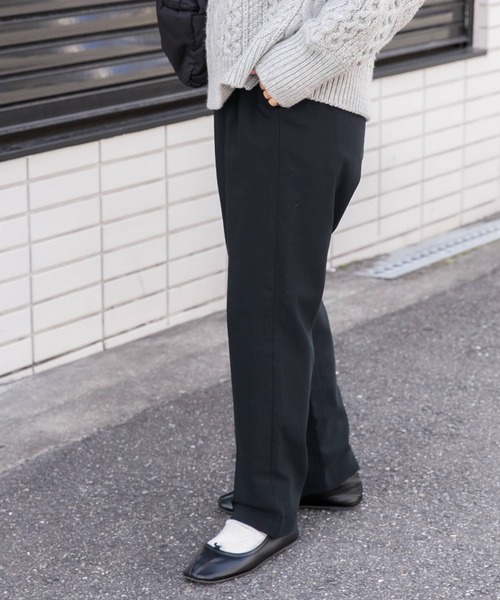 FORK&SPOON（フォークアンドスプーン）の「FORK&SPOON　裏起毛ストレッチイージーパンツ（その他パンツ・レディース・ブラック/ネイビー/モカ・1/2）」の16枚目の写真