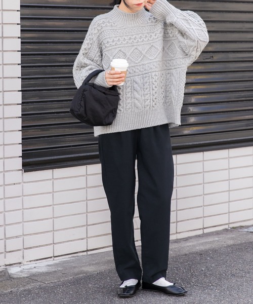 FORK&SPOON（フォークアンドスプーン）の「FORK&SPOON　裏起毛ストレッチイージーパンツ（その他パンツ・レディース・ブラック/ネイビー/モカ・1/2）」の17枚目の写真