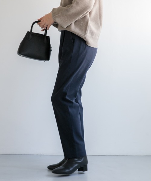 FORK&SPOON（フォークアンドスプーン）の「FORK&SPOON　裏起毛ストレッチイージーパンツ（その他パンツ・レディース・ブラック/ネイビー/モカ・1/2）」の19枚目の写真