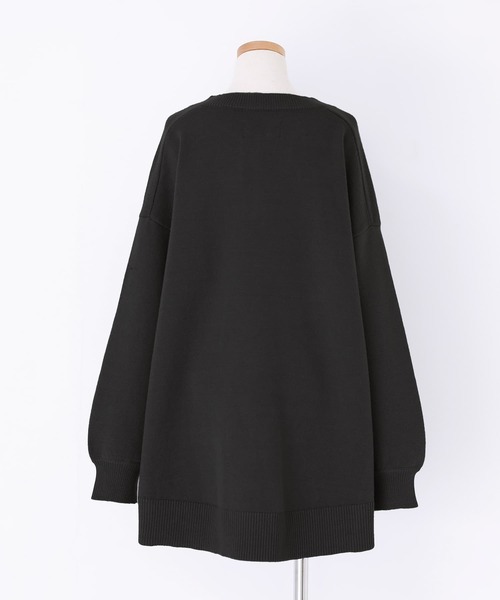 n'OrLABEL（ノアールレーベル）の「『キーネック×ぽわん袖ニット』（ニット/セーター・レディース・チャコールグレー/ブラック/グレイッシュブルー/グレイッシュベージュ/ボルドー・FREE）」の9枚目の写真