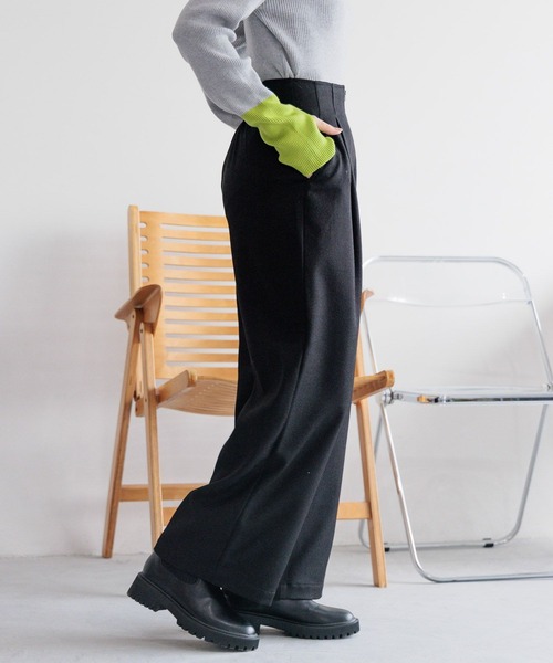 LEPSIM（レプシィム）の「ジップワイドパンツ　987523（その他パンツ・レディース・アイボリー/ブラック・MEDIUM/LARGE）」の10枚目の写真