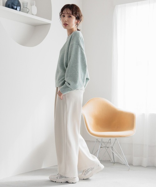 LEPSIM（レプシィム）の「ジップワイドパンツ　987523（その他パンツ・レディース・アイボリー/ブラック・MEDIUM/LARGE）」の5枚目の写真