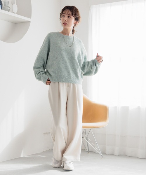 LEPSIM（レプシィム）の「ジップワイドパンツ　987523（その他パンツ・レディース・アイボリー/ブラック・MEDIUM/LARGE）」の6枚目の写真