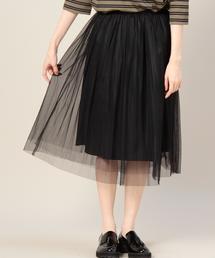 BEAUTY&YOUTH UNITED ARROWS | BY チュールプリーツフレアスカート ◆：(スカート)