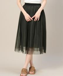 BEAUTY&YOUTH UNITED ARROWS | BY チュールプリーツフレアスカート ◆:(スカート)
