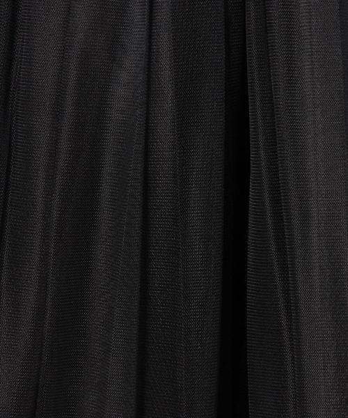 BEAUTY&YOUTH UNITED ARROWS（ビューティーアンドユースユナイテッドアローズ）の「BY チュールプリーツフレアスカート ◆：（スカート・レディース・ブラック/ダークグリーン・フリー）」の4枚目の写真