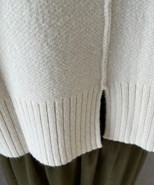 un dix cors（アンディコール）の「後ろスリットタートルニット（ニット/セーター・レディース・チャコールグレー/オフホワイト/ミント・FREE）」の18枚目の写真