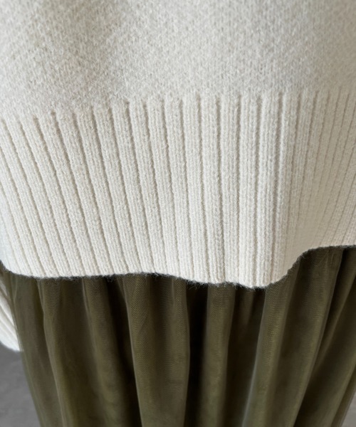 un dix cors（アンディコール）の「後ろスリットタートルニット（ニット/セーター・レディース・チャコールグレー/オフホワイト/ミント・FREE）」の19枚目の写真
