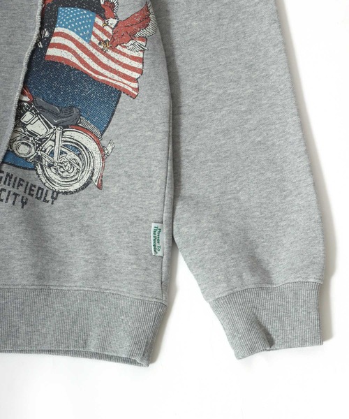 Salong hameu（サロン ハミュー）の「ヴィンテージライクなリメイクスウェットトレーナー/長袖プルオーバートップス メンズ レディース ユニセックス（スウェット・メンズ・ネイビー/グレー/スミクロ/ネイビー系1/ブラック系その他/グレー系その他/グリーン/ワインレッド・LL/L/M）」の15枚目の写真