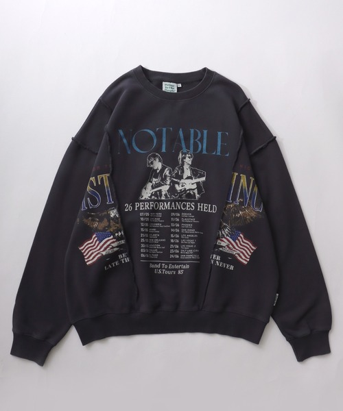 セール】ヴィンテージライクなリメイクスウェットトレーナー/長袖プル