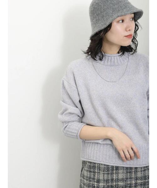 Samansa Mos2 blue(サマンサモスモスブルー)の「【帯電防止】もちもちニットプルオーバー(ニット/セーター・レディース・オフホワイト/サックスブルー/ピンク/ブルー/グリーン・F)」の3枚目の写真