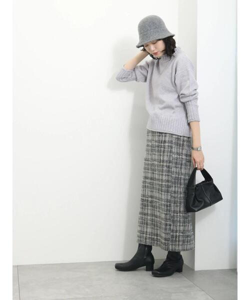 Samansa Mos2 blue(サマンサモスモスブルー)の「【帯電防止】もちもちニットプルオーバー(ニット/セーター・レディース・オフホワイト/サックスブルー/ピンク/ブルー/グリーン・F)」の7枚目の写真