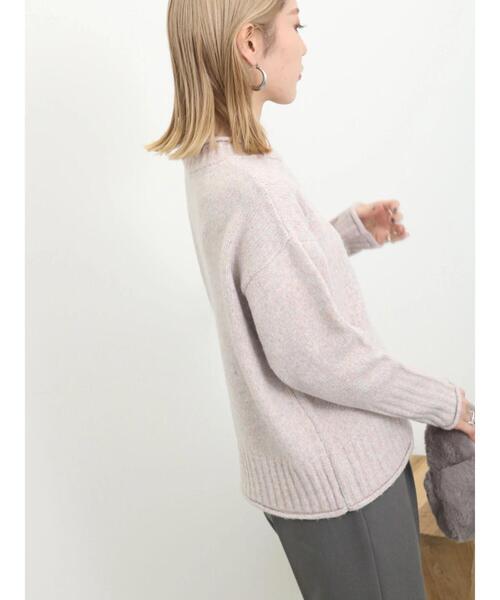 Samansa Mos2 blue(サマンサモスモスブルー)の「【帯電防止】もちもちニットプルオーバー(ニット/セーター・レディース・オフホワイト/サックスブルー/ピンク/ブルー/グリーン・F)」の9枚目の写真