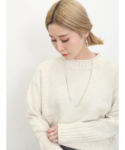 Samansa Mos2 blue(サマンサモスモスブルー)の「【帯電防止】もちもちニットプルオーバー(ニット/セーター・レディース・オフホワイト/サックスブルー/ピンク/ブルー/グリーン・F)」の11枚目の写真