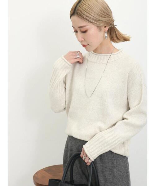 Samansa Mos2 blue(サマンサモスモスブルー)の「【帯電防止】もちもちニットプルオーバー(ニット/セーター・レディース・オフホワイト/サックスブルー/ピンク/ブルー/グリーン・F)」の12枚目の写真