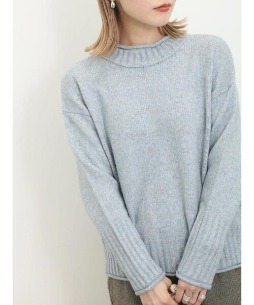 Samansa Mos2 blue(サマンサモスモスブルー)の「【帯電防止】もちもちニットプルオーバー(ニット/セーター・レディース・オフホワイト/サックスブルー/ピンク/ブルー/グリーン・F)」の15枚目の写真